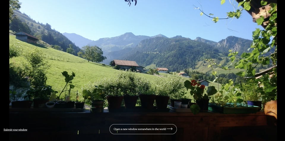 Die wunderschöne Landschaft in Aeschiried, Schweiz. (Screenshot: WindowSwap)