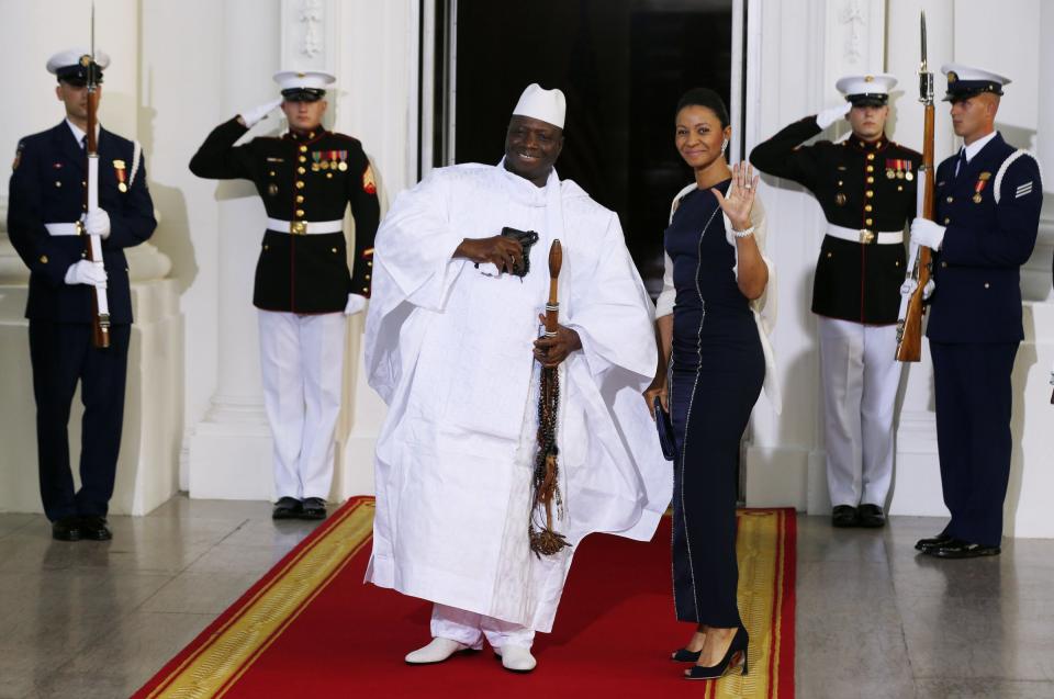 Gambia President Yahya Jammeh and his wife Zineb Jammeh