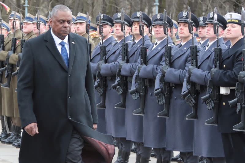 U.S. Defense Secretary Austin met with Poland's Defence Minister Blaszczak in Warsaw