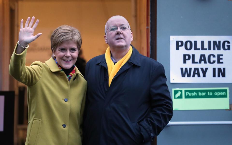 Sturgeon with her husband Peter Murrell in 2019 - Andrew Milligan