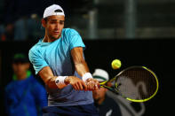 FILE PHOTO: Tennis - ATP World Tour Masters 1000 - Italian Open - Foro Italico, Rome, Italy - May 16, 2018 Italy's Matteo Berrettini in action during his second round match against Germany's Alexander Zverev REUTERS/Tony Gentile/File Photo