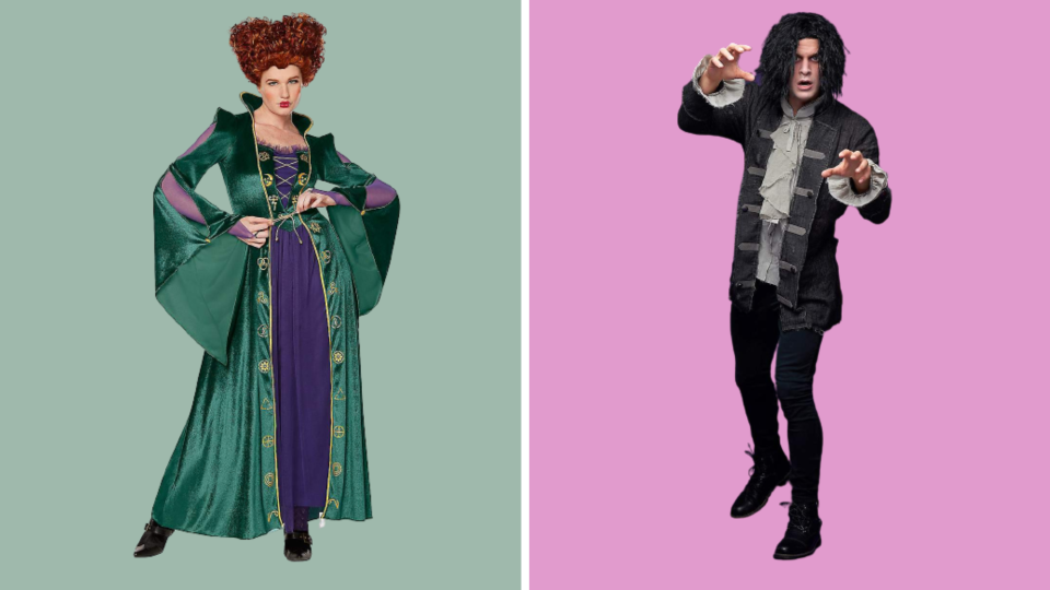 best couples costumes: Spirit Halloween Billy Butcherson Costume and Winifred Sanderson Costume