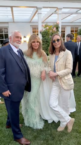 <p>Jaclyn Smith/Instagram</p> Jaclyn Smith and Kate Jackson pose for a photo together at the wedding of Smith's son Gaston