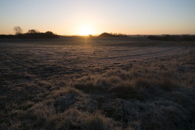 Frosty Morning Winter Landscape In Olney