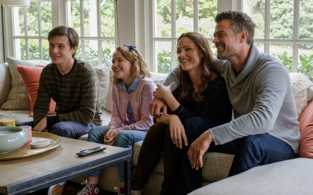 Nick Robinson as Simon, Talitha Bateman as Nora, Jennifer Garner as Emily and Josh Duhamel as Jack in "Love, Simon"<p>20th Century Studios</p>