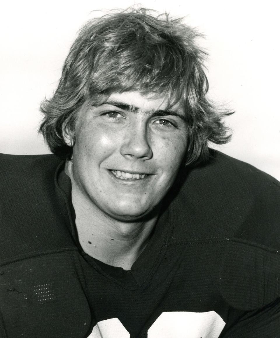 A headshot of Mike Brock during his Alabama football playing days.