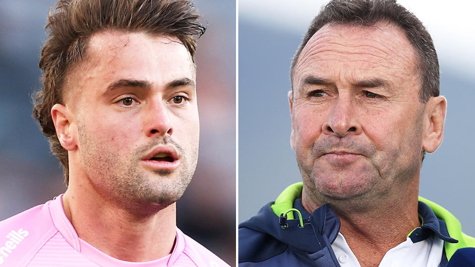 Jaeman Salmon and Ricky Stuart are pictured side by side.