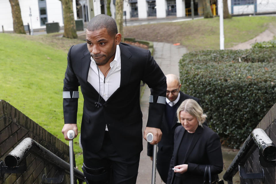 Jason Puncheon suffered a season-ending career injury against Manchester City and appeared in court on crutches in January