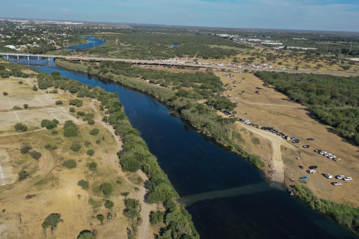 Le Rio Bravo près de la ville d'Acuña au Mexique le 24 septembre 2021 - Pedro PARDO / AFP