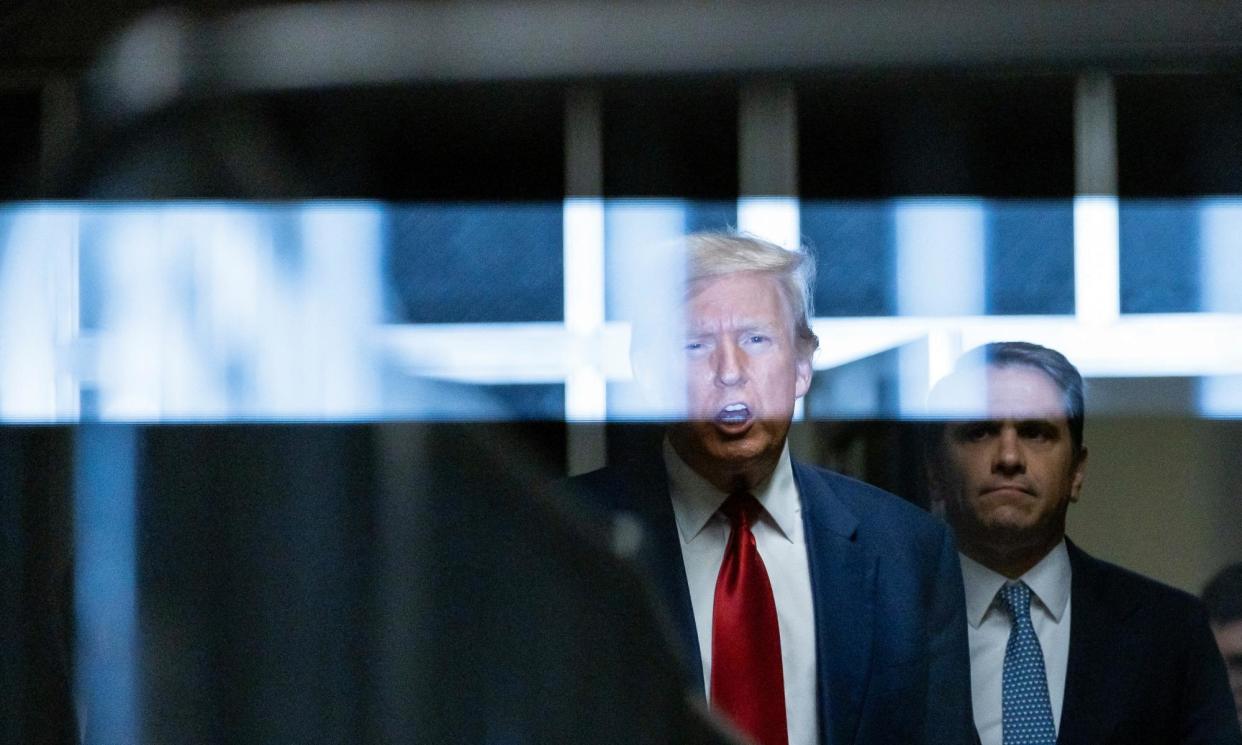 <span>Donald Trump in court in New York on Monday.</span><span>Photograph: AFP/Getty Images</span>