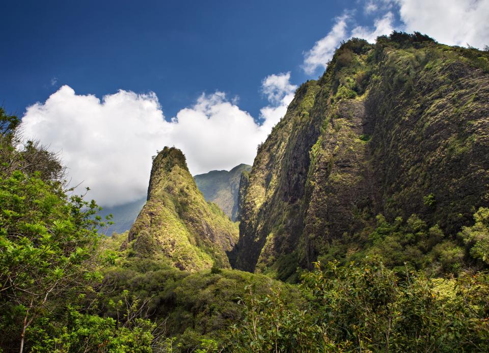 The ʻĪao Needle in Wailuku, Maui, Hawaii.