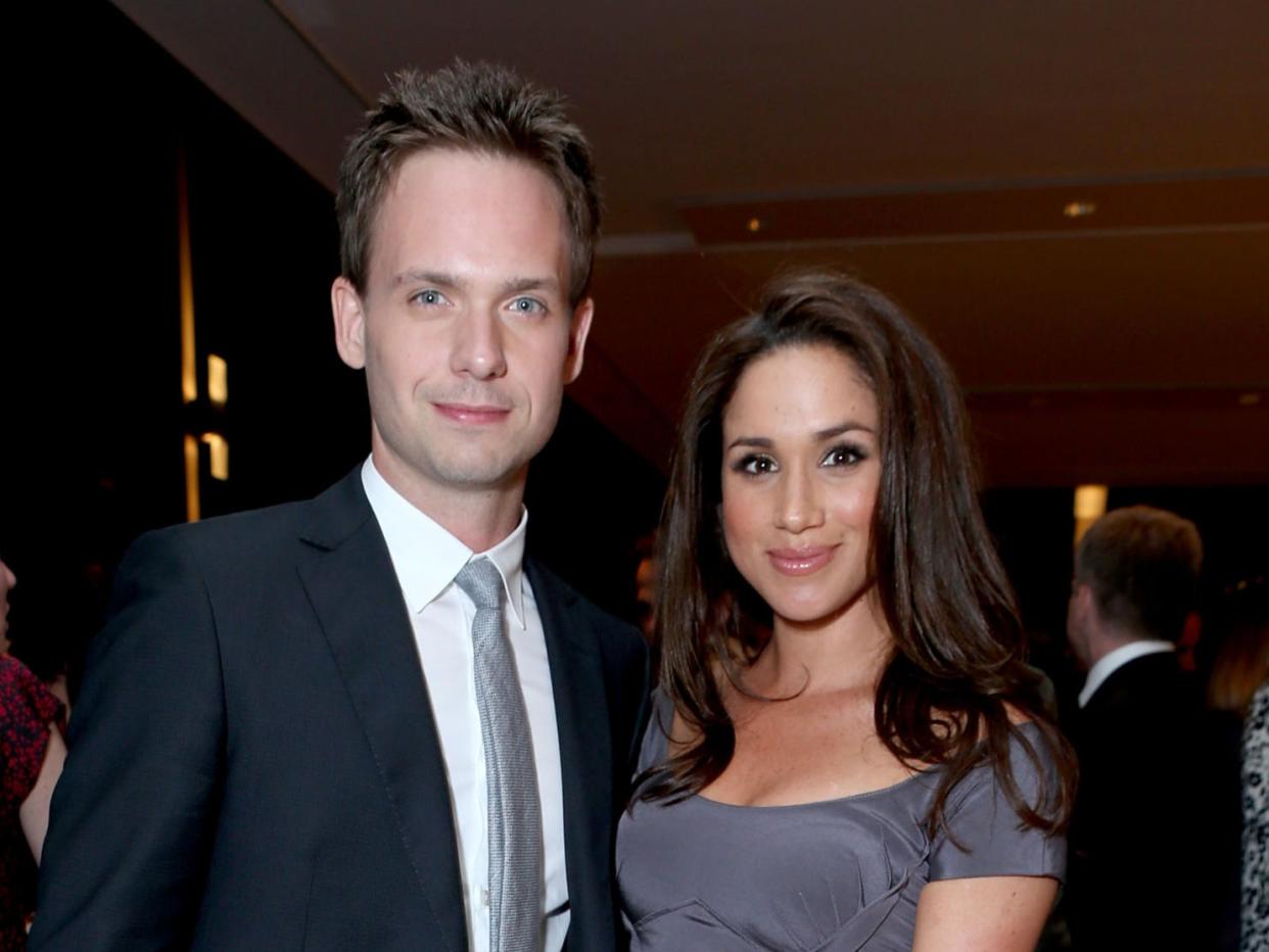 Patrick J Adams and Meghan Markle at a fundraiser during the Toronto International Film Festival on 11 September 2012 (Alexandra Wyman/Getty Images For FINCA)