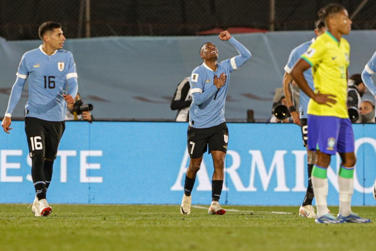 2-0. Fin de la mala racha: Uruguay vence a Brasil luego de 22 años