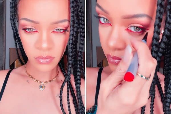 Rihanna reverse cat eye