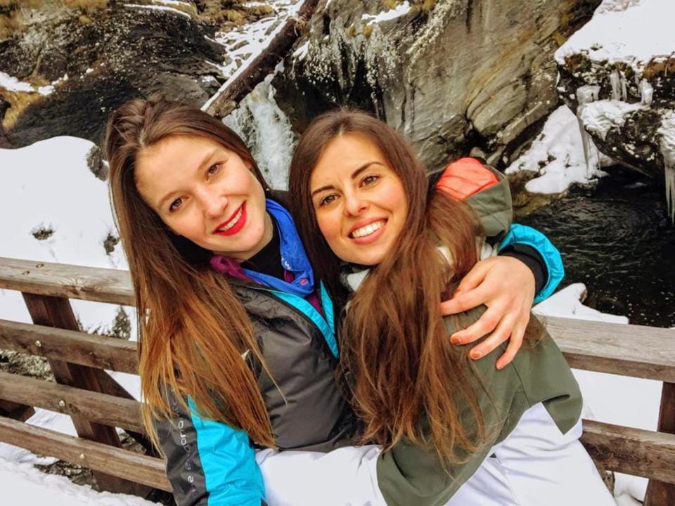 Italian climbers Martina Sviluppo (left) Paola Viscardi (right) froze to death on Monte Rosa after their climb took fatal turn. Source: Newsflash/Australscope