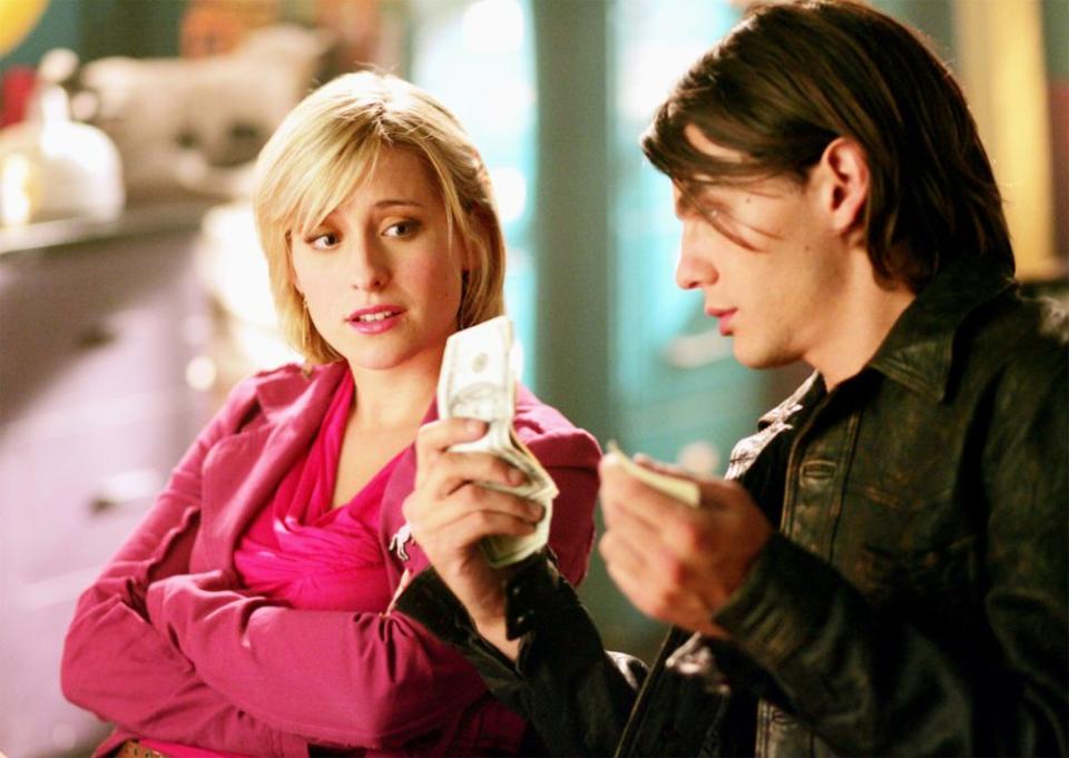 Allison Mack (left) on <em>Smallville</em>