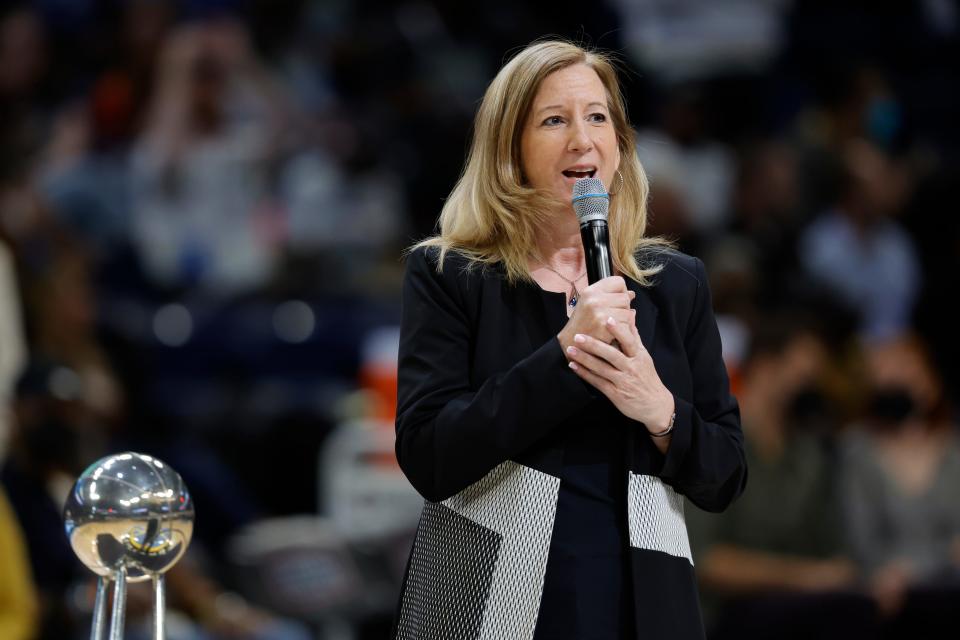 WNBA commissioner Cathy Engelbert said the league will reimburse travel expenses for players who go out of state for reproductive healthcare.