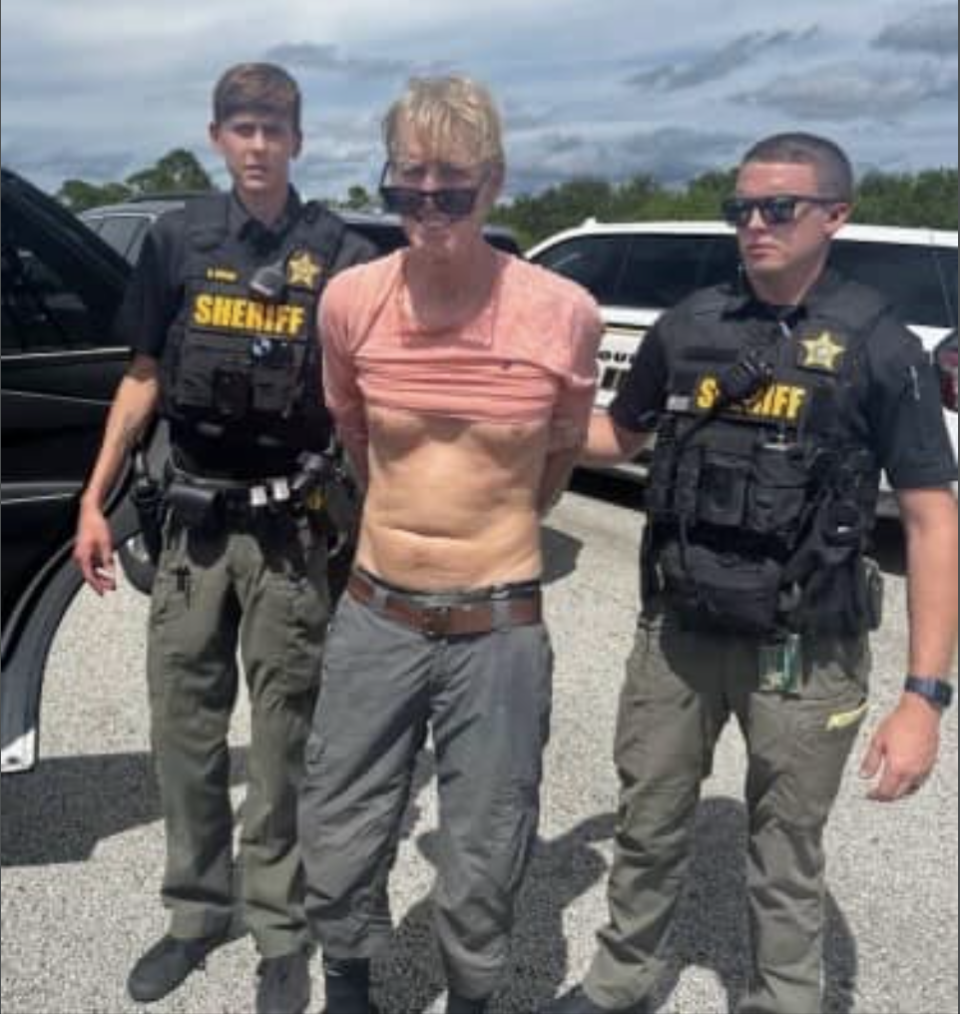 Routh is taken into custody by police on Sunday. (Martin County Sheriff's office via Facebook)