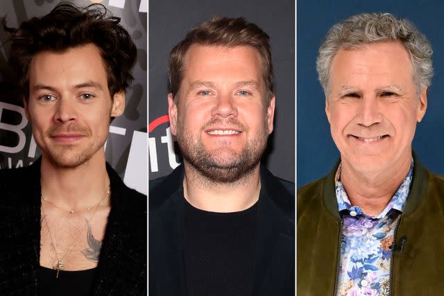 JMEnternational/Getty Images; David Livingston/WireImage; Todd Owyoung/NBC via Getty Images Harry Styles, James Corden and Will Ferrell