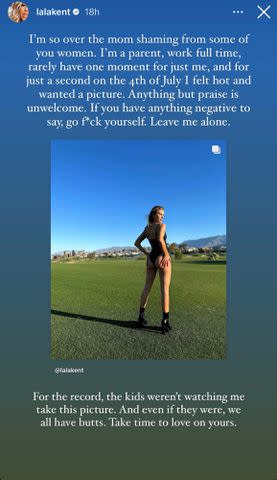 <p>Lala Kent/Instagram</p> Lala Kent shares her thoughts on the negative comments she received in a recent post on her Instagram Story.