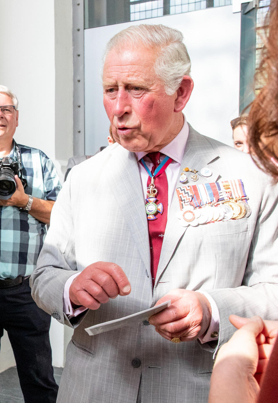 Prince Charles of Wales attends the opening of the restored tower of the Eusebius Church within the commemorations of the Operation Market Garden's 75th anniversary in Arnhem, The Netherlands. (Photo by DPPA/Sipa USA)