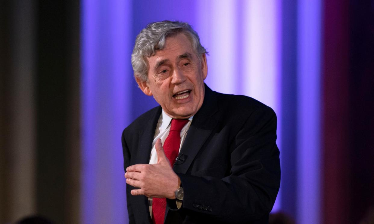 <span>Gordon Brown says the government’s support for children has been ‘spiralling downwards’.</span><span>Photograph: Jane Barlow/PA</span>