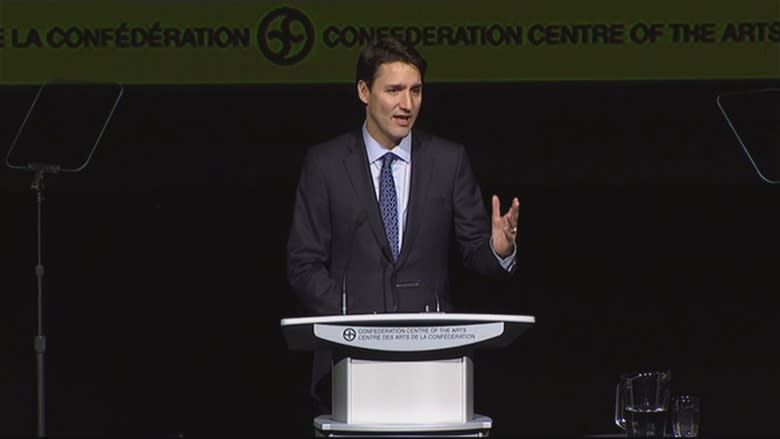 'Neighbour helping neighbour' is the Canadian way: Trudeau delivers Symons lecture