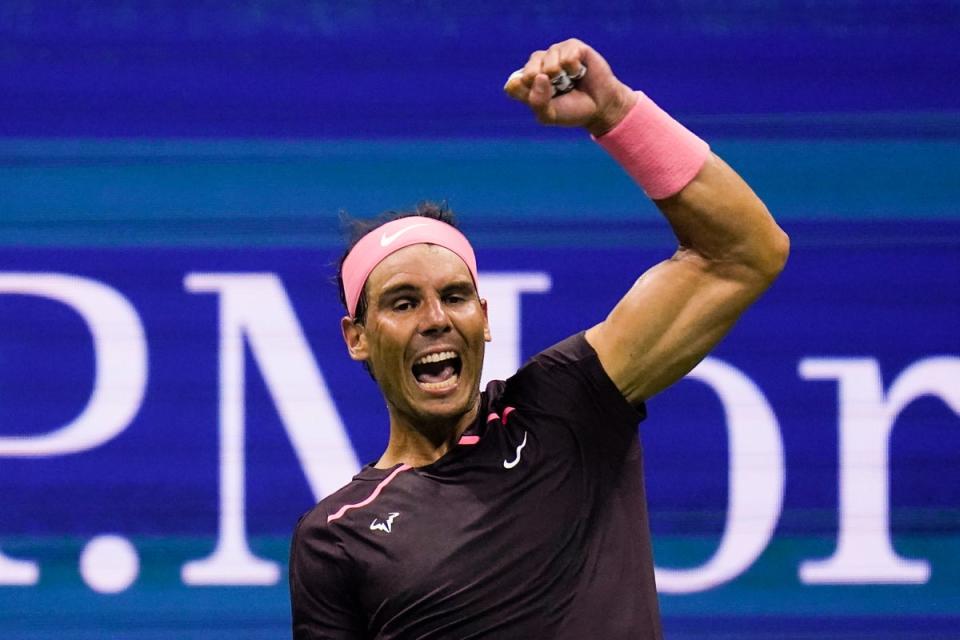 Rafael Nadal lost his opening set at the US Open for the first time in his career but was buoyed by his recovery to beat Rinky Hijikata (Charles Krupa/AP) (AP)