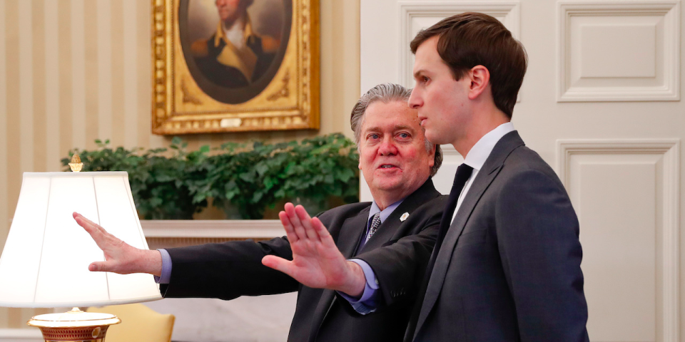 Steve Bannon and Jared Kushner