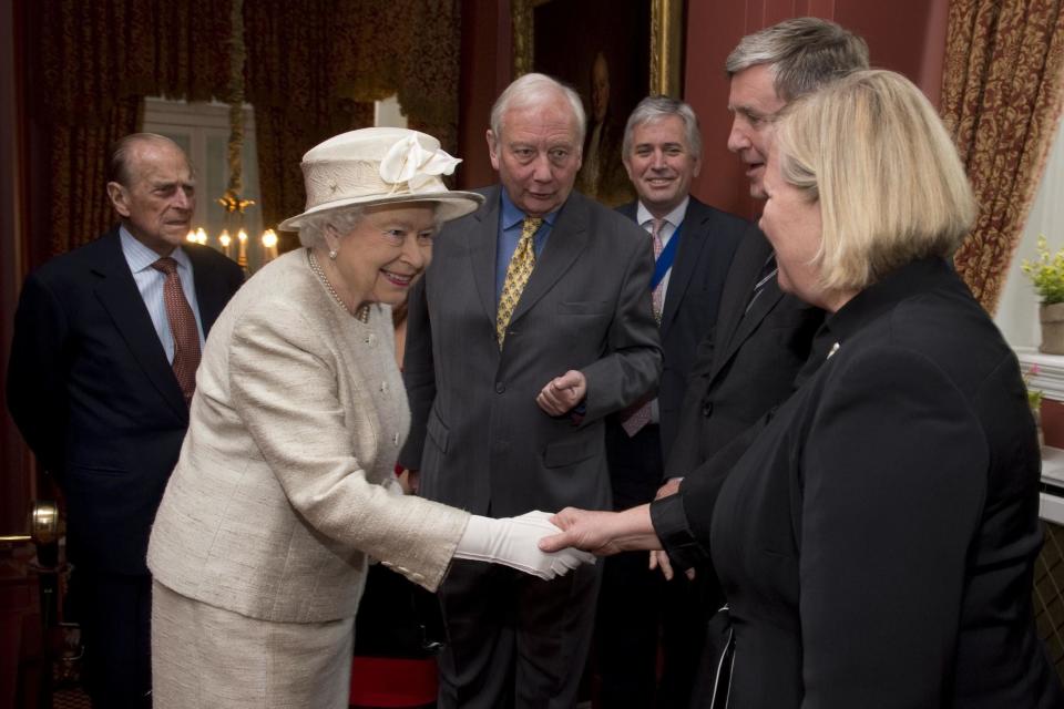 Queen Elizabeth II at the Journalists' Charity reception at Stationers' Hall in 2014 (PA)