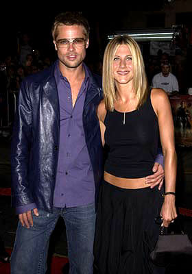 Brad Pitt and Jennifer Aniston at the Westwood premiere of Warner Brothers' Rock Star