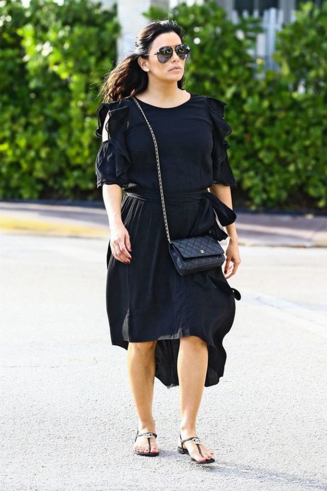 Eva Longoria Is Already Winning the Maternity Style Game in a Chic LBD