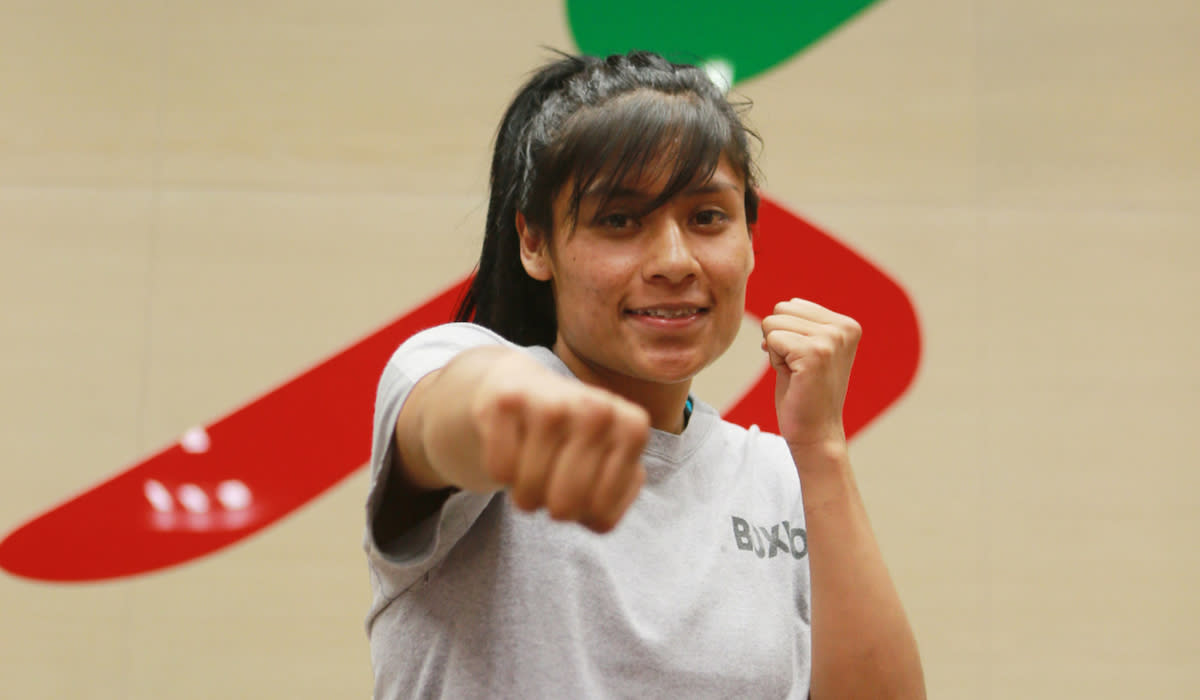 Esmeralda Falcón es la primera mujer mexicana que califica a unos Juegos Olímpicos en boxeo. / Foto: @CONADE