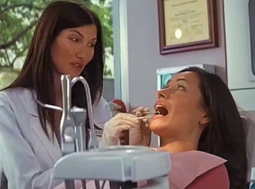 a woman with her mouth open and another woman with her mouth open