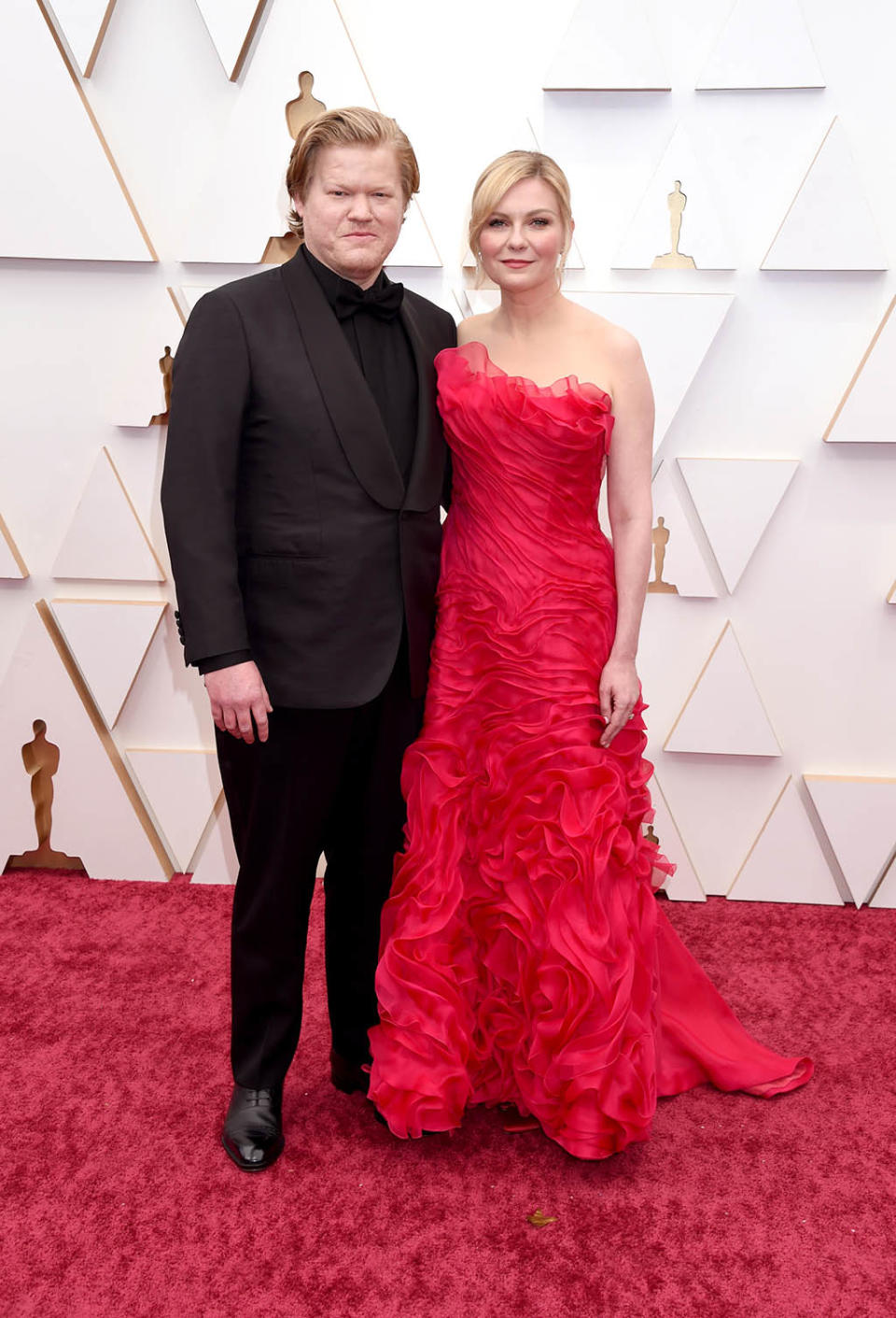 Kirsten Dunst and her fiancé Jesse Plemons at the 94th Academy Awards on March 27th, 2022 in Los Angeles. - Credit: Gilbert Flores for Variety