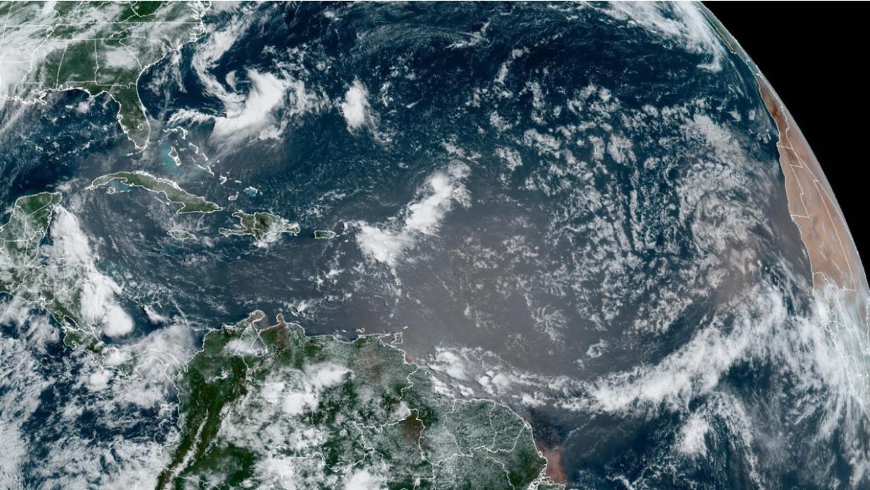 <div>Satellite view of Atlantic Ocean on July 8, 2024. (Photo: NOAA)</div>