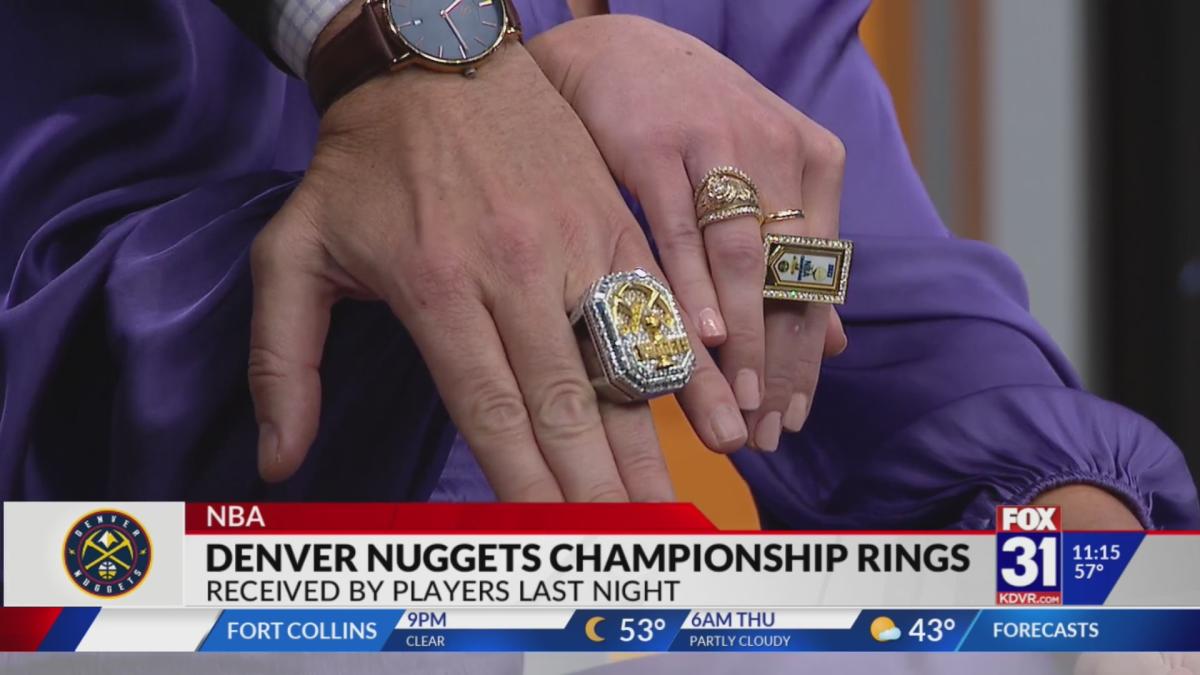 Nuggets Championship Ring Closer Look Live on FOX31