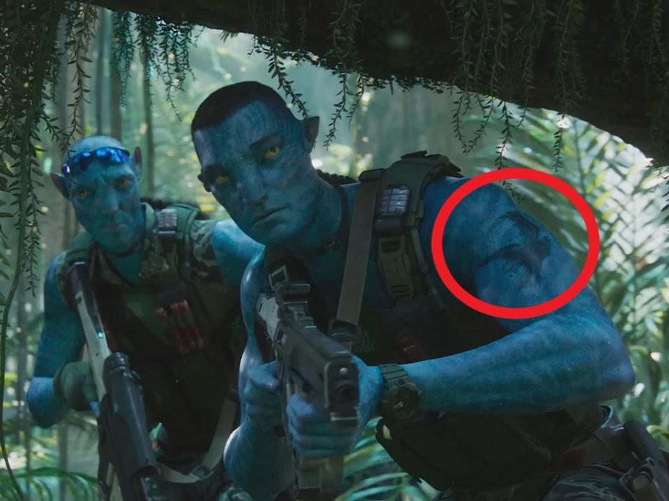 Fans spotted a familiar tattoo in this shot from the ‘Avatar 2’ trailer (20th Century Studios)