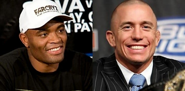 Anderson Silva vs Georges St-Pierre - smiling