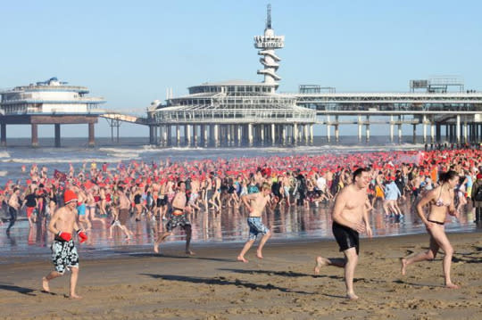 The Polar Bear Swim at Scheveningen, the Netherlands