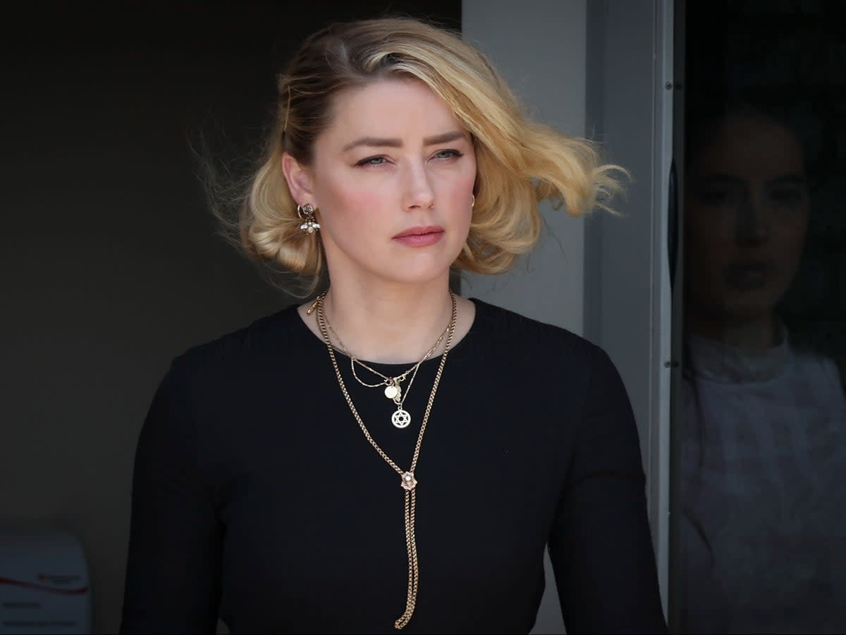 Amber Heard departs the Fairfax County Courthouse on 1 June 2022 in Fairfax, Virginia (Win McNamee/Getty Images)
