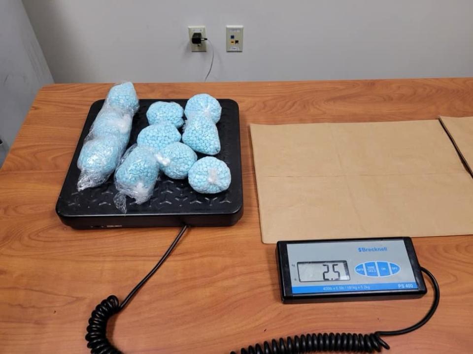 The seizure of 2.5 pounds, or 10,000 pills, of fentanyl during was announced by Martin County Sheriff's Office Thursday with officials saying the drug operation led to the arrests of three New York men on trafficking charges on Wednesday December 27,2023.