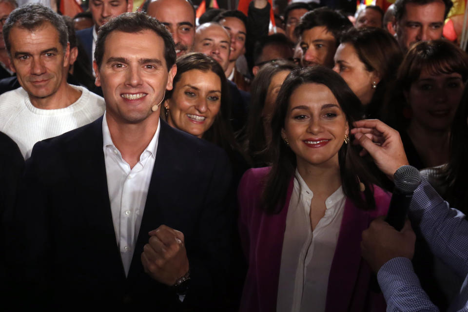 Albert Rivera y Arrimadas en una imagen de 2019. (Foto: Pau Barrena / AFP / Getty Images).