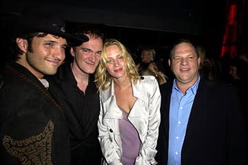 Robert Rodriguez , Quentin Tarantino , Uma Thurman and Harvey Weinstein at the LA premiere of Miramax's Kill Bill Vol. 2