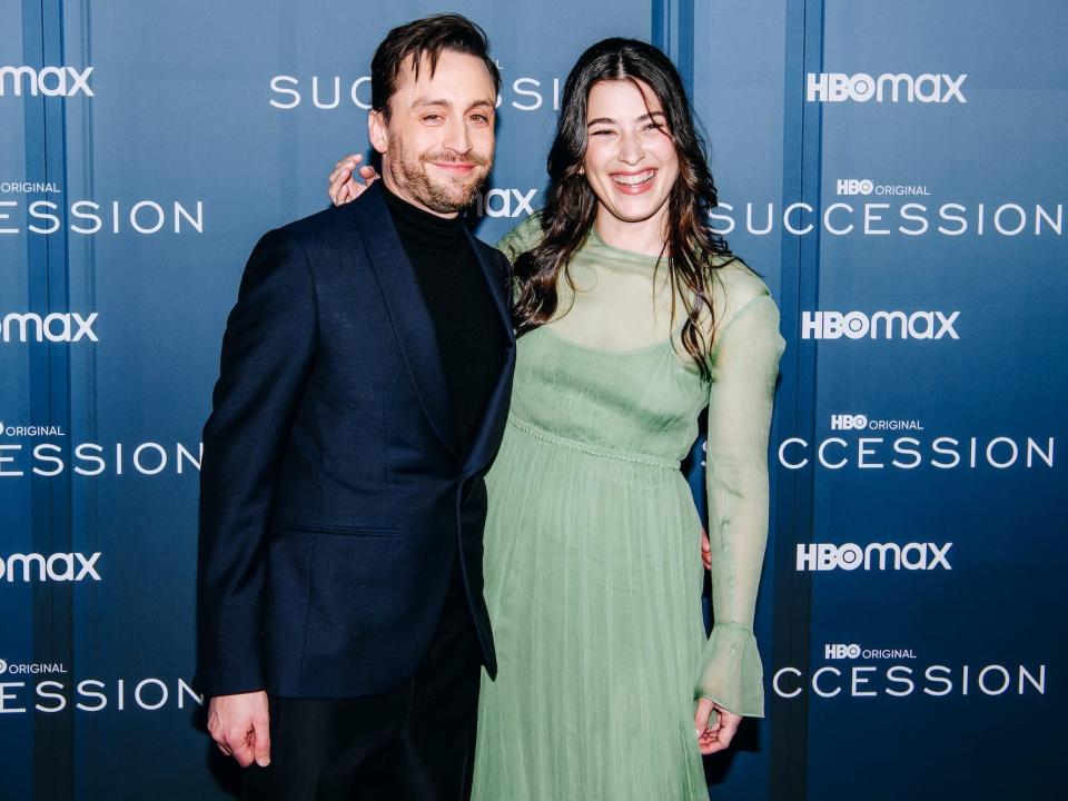 Kieran Culkin and Jazz Charton at the season 4 premiere of "Succession."