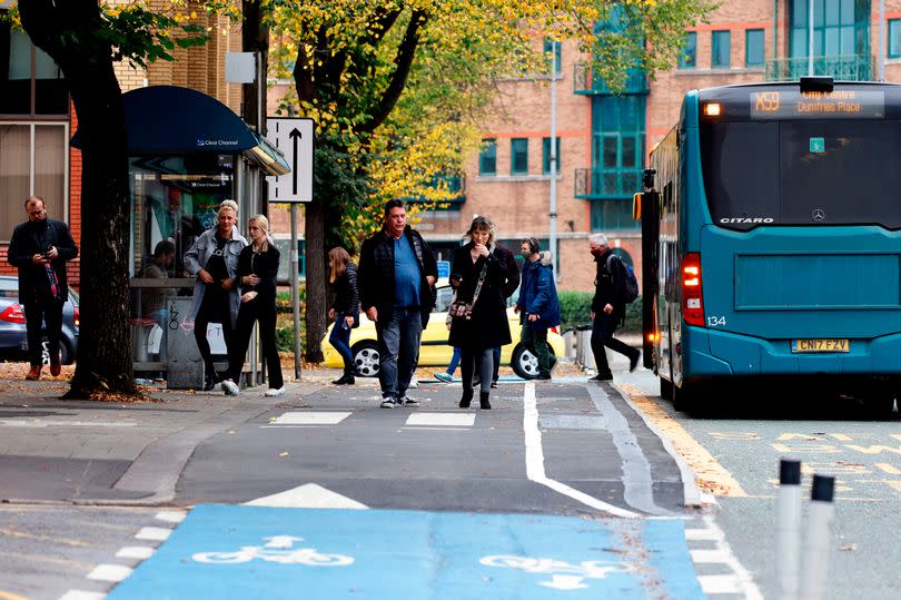 A view of a bus in Cardiff