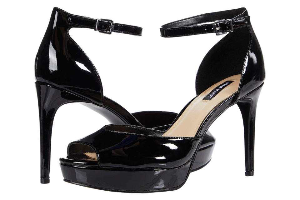 black heels, platform, nine west