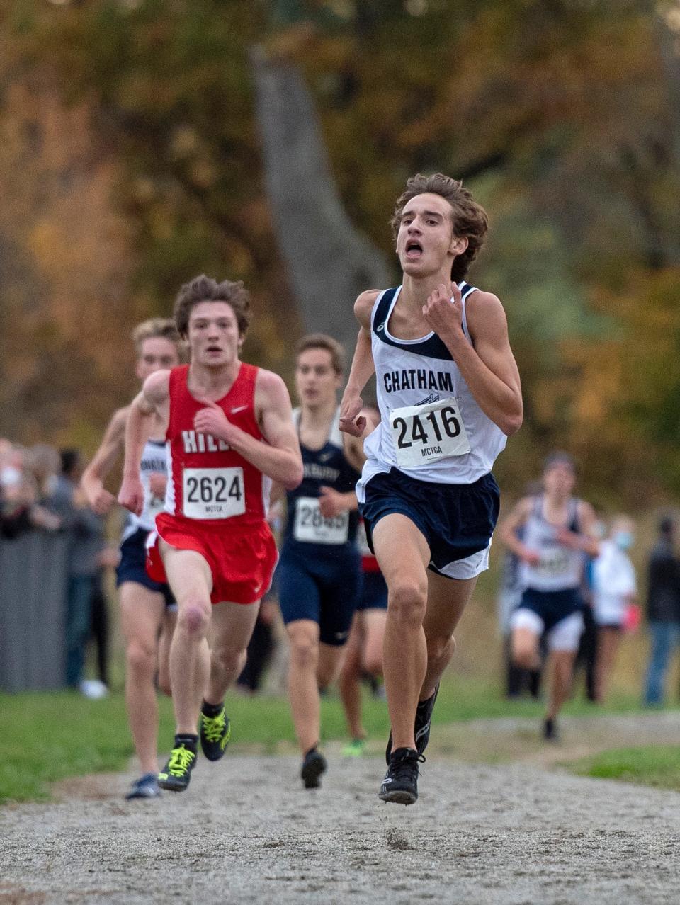 NJAC large-school cross country championships was held at Central Park of Morris County on October 27, 2020. #2416 Ryan Beegle of Chatham HS placed third with a time of 16:16.87.