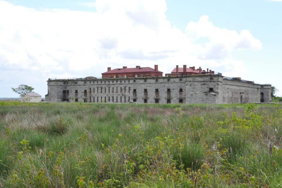 Fort Delaware was built on Pea Patch Island in the Delaware River in the mid-1800s to protect Wilmington and Philadelphia from enemy ships, and it was used by the Union to house Confederate prisoners of war.