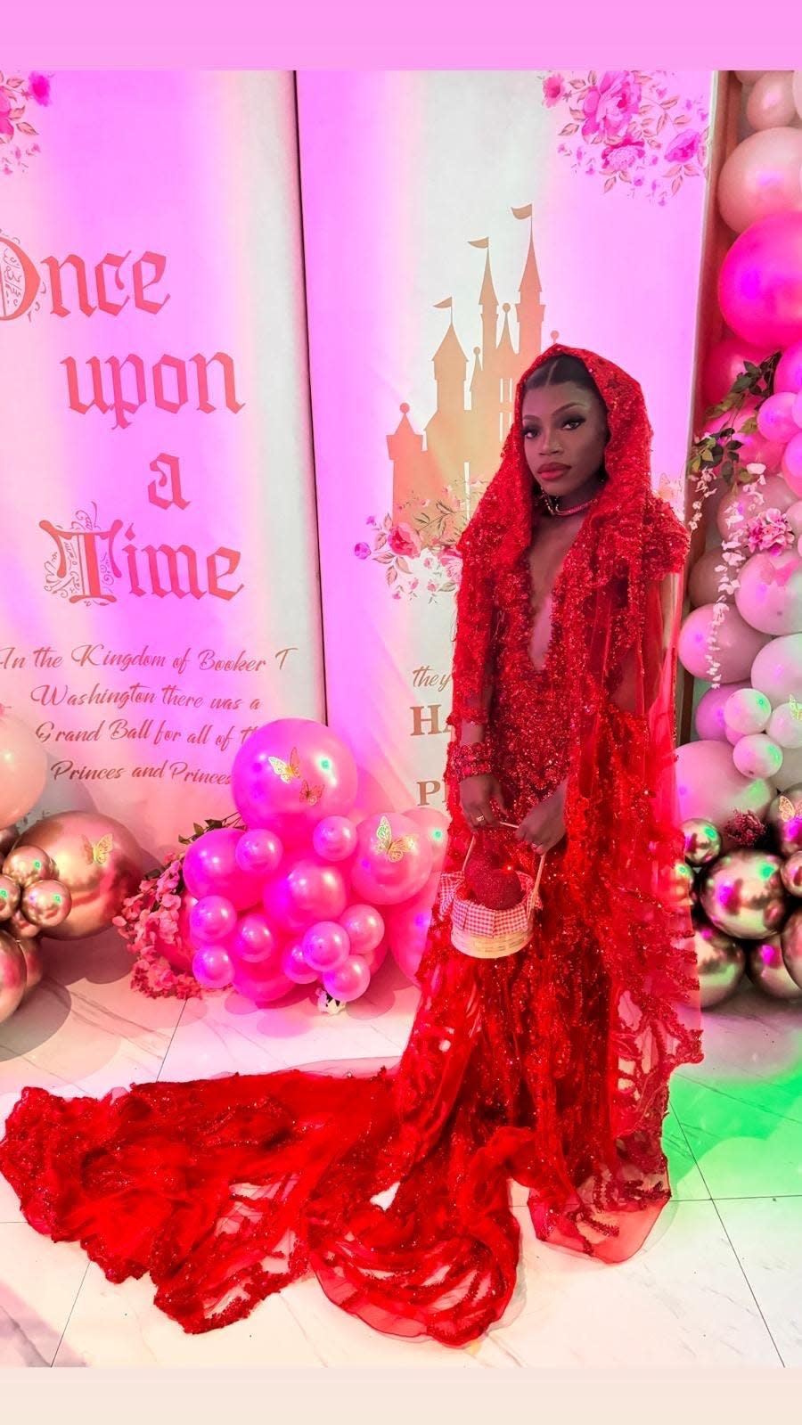 One of the favorite prom outfits that Tia Ellis liked was Little Red Riding Hood.